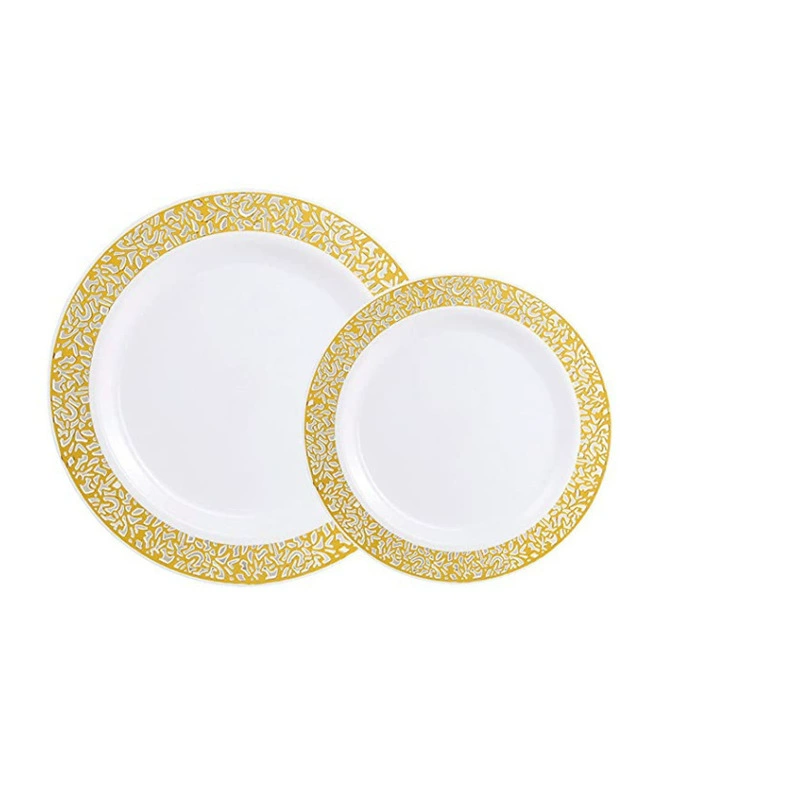 Fond blanc bord doré ajouré