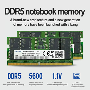 Máy tính xách tay <span class=keywords><strong>RAM</strong></span> DDR5 5600MHz 16GB M425R2GA3BB0-CWM pc5 DDR5 5600 8GB 16GB <span class=keywords><strong>32GB</strong></span> 1.1V máy tính xách tay Bộ nhớ SODIMM Máy tính xách tay - Product Image 4