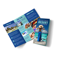 Dépliant pliant de logo sur mesure écologique de haute qualité Flyers d'affaires Service d'impression Dépliant de menu de restaurant