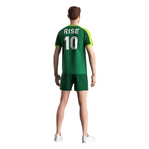 Ensemble de football léger pour équipe, maillot et short respirants, coutures renforcées pour adultes et jeunes - Product Image 4