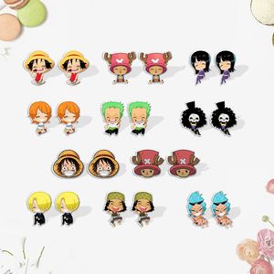 22 disegni Zoro Sanji Luffy <span class=keywords><strong>orecchini</strong></span> da uomo cartone animato Kawaii acrilico <span class=keywords><strong>orecchini</strong></span> Cosplay <span class=keywords><strong>Anime</strong></span> gioielli <span class=keywords><strong>orecchini</strong></span> unici - Product Image 2
