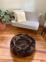 Coussin en peau de mouton pour animaux de compagnie (tapis pour chien, tapis pour chat) en véritable peau de mouton brute de Nouvelle-Zélande et d'Australie, fourrure animale