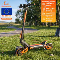 Scooter Eléctrico Todoterreno KUGOO F4 MAX con Autonomía de 100 km y 1400 W para Adultos, Neumáticos Anchos, Plegable, Disponible en Almacén de la UE