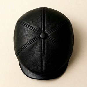 Gorra de Cuero Premium para Hombre – Gorra Casual Vintage de Ocho Paneles - Product Image 1