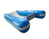 Catamaran gonflable fabriqué en Chine avec plateforme en aluminium, bateau gonflable en PVC