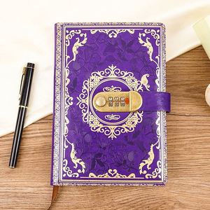 Custom <b>Journal</b> Purple Plain Customized Painting Drawing Blank <b>Journal</b> Spiral Leather PU Notebook for Students School - Product Image 4