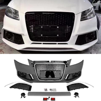 Parachoques Delantero Nuevo para Auto con Rejilla de Panal y Faros Antiniebla Estilo RS para Audi A3/S3 2008-2012