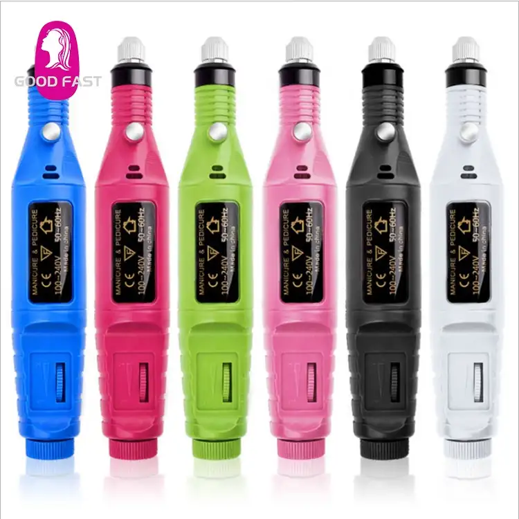 Hotsale Mini taşınabilir kalem 6 renk ucuz tırnak matkaplar seti USB mini elektrikli tırnak matkap