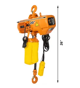 0.5/1Ton 1 PHASE Industrial Electric Chain Hoist 3M High Heavy Duty Cranes Hoists With Limit Switch Hot Forging G80 Hook