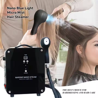 SW Hair Steamer avec lumière bleue et micro brume Soins du cuir chevelu Ultrason/Nanomètre Deep Conditioning Hair Steamer