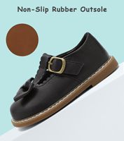 Chaussures d'école pour filles tendance, confortables, résistantes aux rayures, avec sangle réglable, tige en PU respirante et légère, pour toutes les saisons