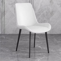 Chaise de salle à manger rembourrée moderne avec pieds en métal, chaise d'appoint pour restaurant, café, hôtel, salle à manger, maison