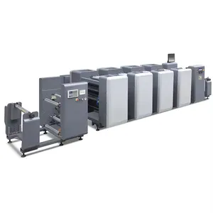 JA-900 Hete Verkopende 5-90 M/min Volautomatische 1-4 Kleuren UV-Droger Offsetdrukmachine Voor Verpakkingstape, Zelfklevend Etiket