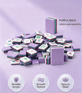 Sofisticado Juego de Mahjong Americano de Acrílico de Primera Calidad, Inspirado en el Cloisonné, Estilo Lujoso, Personalizado, para el Mercado de Regalos de Lujo - Product Image 4