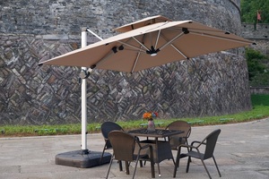 Personnalisé Extérieur En Aluminium Roma Parasol Parasol Moderne Design pour <span class=keywords><strong>Patio</strong></span> Jardin Café Hôtel & Parc En Gros - Product Image 3