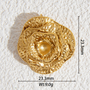 จี้รูปต้นไม้สแตนเลสสำหรับทำสร้อยคอ DIY เครื่องประดับแฟชั่นผู้หญิง ขายส่งสีทอง - Product Image 4