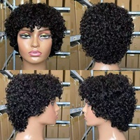 Perruque brésilienne romantique à ondulations lâches, 100 % cheveux humains vierges, nouveau design, ondulations plates, style court bouclé, sans colle