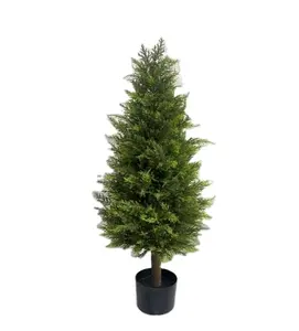 Nhà cung cấp Trung Quốc cho ngoài trời 4 chân nhân tạo Cedar topiary cây ngoài trời trong nhà Cypress cây thông cây