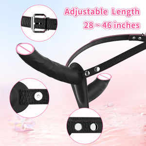 Dubbele Kop Kunstmatige Penis Draagbare Elektrische Strapon Vibrator Voor Lesbische Vibrerende Seksspeeltjes Riem Op Riem Dildo 'S Voor Meisje - Product Image 3