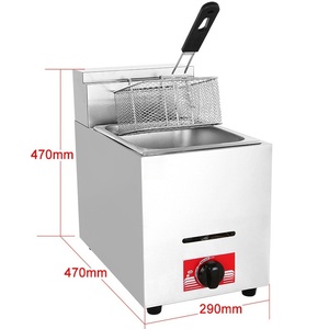 L'industrie commerciale de restaurant ébrèche la machine profonde de friteuse d'huile de friture de gaz - Product Image 5