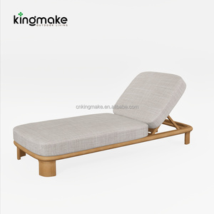 Yüksek Kaliteli Havuz Kenarı Şezlong Ahşap Veranda Bahçe Mobilyası Güneşlenme Yatağı Dış Mekan Plaj Şezlongu - Product Image 3