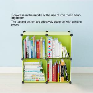 आधुनिक सरल स्थायी प्रकार के बुककेस प्लास्टिक बुककेस प्लास्टिक बुकशेल्फ़ के साथ सफाई उपकरणों के लिए - Product Image 5