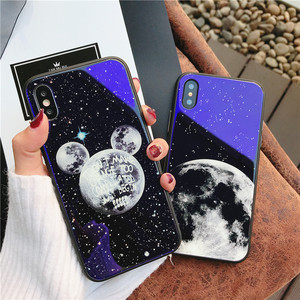 Custom TPU cubierta móvil para <span class=keywords><strong>iPhone</strong></span> 7 6X8 6 s más 9 H vidrio templado caso de mármol brillante diseño - Product Image 6