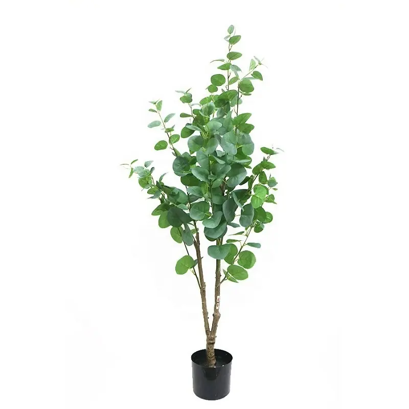 Fuyuan Yiwu 2024 produk baru pohon buatan Tai Hua Shan 4FT 1.2m kayu putih bonsai dolar perak gusi untuk dekorasi rumah