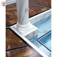 Projet d'hôtel villa de luxe, murs en marbre blanc, colonnes, piliers, fond en marbre, carreaux de granit, prix du marbre blanc en Inde