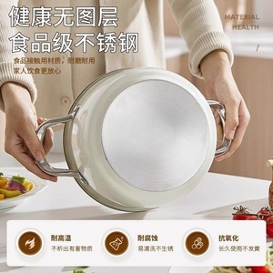 Casserole à soupe 3,1-4L grande capacité avec couvercle, adaptée aux cuisinières à gaz et à induction - Product Image 4