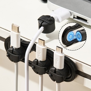 Organizador de Cables para Escritorio, Soporte Autoadhesivo para Cables de Computadora, TV y Oficina, Mantiene el Escritorio Ordenado, Sin Cables Enredados - Product Image 1