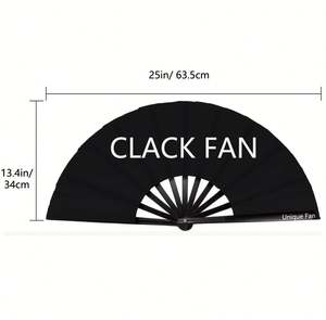 Custom Logo Sublimation Clack <b>Fans</b> Plastic Bamboo <b>Large</b> <b>Fans</b> 13 in White Sublimation Clack <b>Fans</b> Blanks - Product Image 6