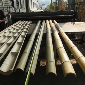 Fabbrica di alta qualità mezzo tondo giallo dritto grande palo di bambù all'ingrosso - Product Image 5