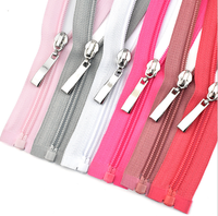 5 #   Fermeture éclair en nylon à glissière automatique en plastique, à extrémité fermée, multicolore, pour vêtements, bagages, sacs à dos, accessoires de couture