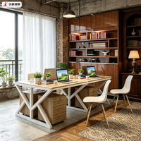 JIUSHUN Mobilier de bureau personnalisable, poste de travail moderne en panneaux de bois, bureau pour personnel d'entreprise pour 4, 6 ou 8 personnes