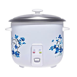 Olla arrocera comercial de 1200W, forma de tambor de acero inoxidable de 10L, accesorio azul blanco de 6L, taza medidora, olla interior eléctrica Manual - Product Image 6