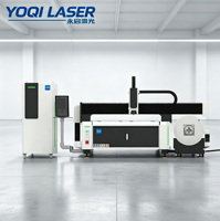 Machine de découpe laser à fibre CNC YOQI Y1-6020 pour tôles et tubes, refroidissement par eau, pour acier inoxydable et acier au carbone