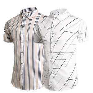 เสื้อเชิ้ตแขนสั้นพิมพ์ลายแฟชั่นฤดูร้อนสำหรับผู้ชาย ปกเสื้อแบบปกติ ติดกระดุมแถวเดียว ไซส์ใหญ่ สวมใส่สบาย คุณภาพสูง ทรงเข้ารูป ระบายอากาศได้ดี เป็นมิตรกับสิ่งแวดล้อม - Product Image 1