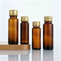Flacons en verre ambré opaques pour médicaments liquides oraux, capacité 20ml, 30ml, 50ml, avec bouchons à vis en aluminium