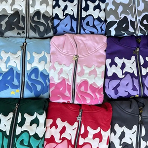 Y2k Hoodies Hoodie <span class=keywords><strong>Grunge</strong></span> Graphic Zip up Hoodies Y2k Jacket Hip Hop Streetwear Sudaderas estéticas - Product Image 6