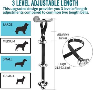 Clochettes d'apprentissage pour chiens de qualité supérieure, vente en gros d'usine, 7 clochettes réglables pour l'apprentissage de la propreté des chiens - Product Image 5