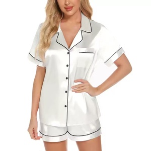Pijama de <span class=keywords><strong>Seda</strong></span> Personalizado para Mujer, Conjunto de <span class=keywords><strong>Pijamas</strong></span> de <span class=keywords><strong>Seda</strong></span> Transpirable para Mujer, Ropa de Dormir, Traje de Noche, <span class=keywords><strong>Pijamas</strong></span> de <span class=keywords><strong>Seda</strong></span> para Mujer - Product Image 2