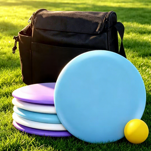 Ensemble <span class=keywords><strong>de</strong></span> disques <span class=keywords><strong>de</strong></span> golf en plastique pour sports <span class=keywords><strong>de</strong></span> plein air, 6 disques, comprenant un driver, un mid-range et un putter, disques professionnels avec <span class=keywords><strong>sac</strong></span>, diamètre 21,5 cm - Product Image 1