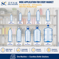 Máquina Sopladora de Botellas de Plástico Semiautomática de Alta Calidad de 20L 5 Galones, Máquina de Moldeo por Soplado de Plástico
