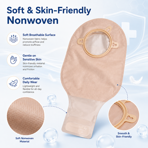 Sistema Médico de Dos Piezas Risenmed, <span class=keywords><strong>Bolsas</strong></span> de Colostomía Desechables para Colostomía e Ileostomía, Sin Barreras - Product Image 1