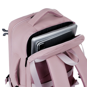 Mochila Elegante Personalizada de Viaje para Cabina de Avión 40x20x25, Delgada, en Tonos Pastel, para Laptop, Impermeable de PU y Poliéster con Diseño Geométrico para Hombre/Mujer, Modelo 2025 - Product Image 5
