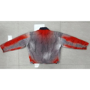 Veste d'hiver pour homme en toile vintage 2025 - Écologique, coupe-vent, délavée, avec fermeture éclair et logo sur le devant - Product Image 5