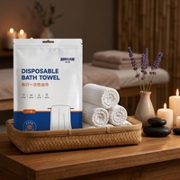 Grande serviette de bain jetable 140x70cm emballée individuellement - Serviette épaisse à usage unique portable pour hôtel, spa, voyage