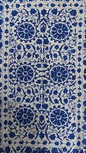 Cotton Suzani <b>Throw</b> Blanket Hand Embroidered <b>Bed</b> Sheet Bedspread Wall Hanging Table <b>Cover</b> Vintage Decor - Product Image 6