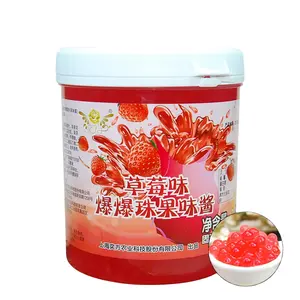 1.2kg Strawberry Bubble Gum Rtd Drinks Popping Boba 1 Serving Bubble Tea Ingredients